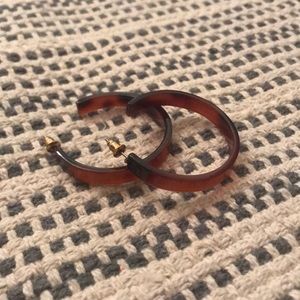 NWOT Tortoise Hoop Earrings